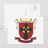 SCHWARZES KLEID REGIMENT POSTKARTE (Vorne/Hinten)