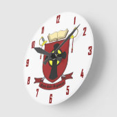 SCHWARZES KLEID REGIMENT RUNDE WANDUHR (Winkel)