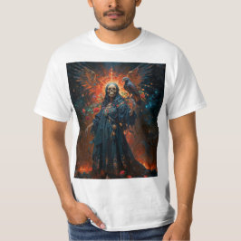 Schwarzes Kleid Santa Muerte T-Shirt