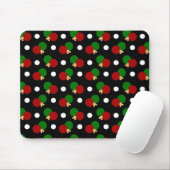 Schwarzes Klingeln pong Muster Mousepad (Mit Mouse)