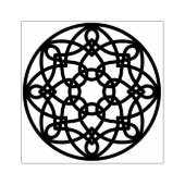 Schwarzes Knotenmandala Gummistempel (Prägung)