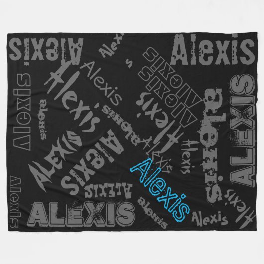 Schwarzes Koksgraues, Eis-blaue Fleecedecke (Vorderseite (Horizontal))