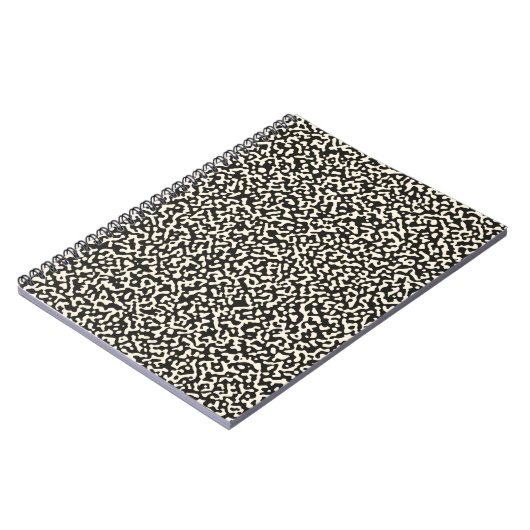 Schwarzes Kompositionsbuch Nahtloses Muster Notizblock (Linke Seite)