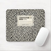Schwarzes KompositionsNotebook mit Label Mousepad (Mit Mouse)
