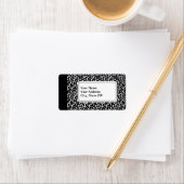 Schwarzes Komprimierungsgerät Adressaufkleber (Insitu)