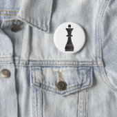 Schwarzes Königinschachstück Button (Beispiel)