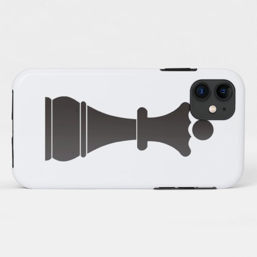 Schwarzes Königinschachstück Case-Mate iPhone Hülle (Rückseite (Horizontal))