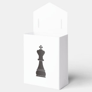 Schwarzes Königschachstück Geschenkschachtel