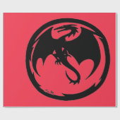 Schwarzes Korallenpapier, groß Geschenkpapier (Flach)