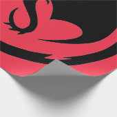 Schwarzes Korallenpapier, groß Geschenkpapier (Ecke)