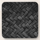 schwarzes Korbgeflechtmuster Untersetzer (Vorderseite)