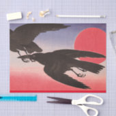 SCHWARZES KRÄHEN-BLUT-MOND Seidenpapier (Handwerk)