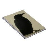 Schwarzes Krähen-Notizbuch Notizblock (Rechte Seite)