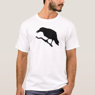 Schwarzes kräht T-Shirt