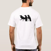 Schwarzes kräht T-Shirt (Rückseite)