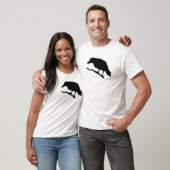 Schwarzes kräht T-Shirt (Unisex)