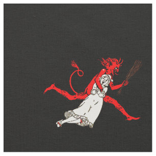 Schwarzes Krampus Gewebe Stoff