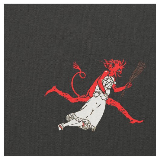 Schwarzes Krampus Gewebe Stoff (Nahaufnahme)