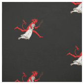 Schwarzes Krampus Gewebe Stoff (Muster)