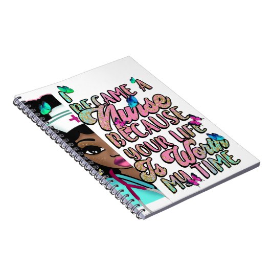 Schwarzes Krankenpflegeleben rn kann Krankenpflege Notizblock (Rechte Seite)