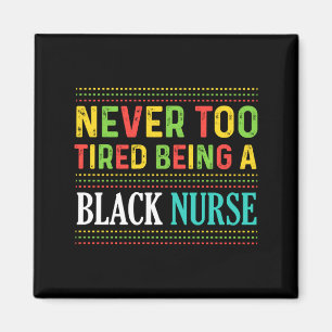 Schwarzes Krankenschwester-Müdes Afroamerikanische Magnet