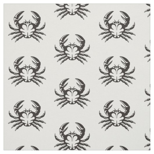 Schwarzes Krebsmuster Stoff (Muster)