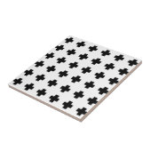 Schwarzes Kreuz auf Weiß Fliese (Seite)