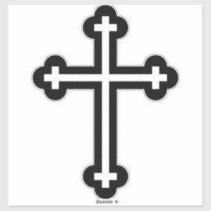 Schwarzes Kreuz Christi Aufkleber