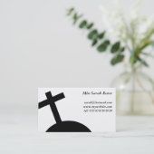 Schwarzes Kreuz Visitenkarte (Stehend Vorderseite)