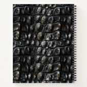 Schwarzes Krokodil-Leather Notizblock (Rückseite)