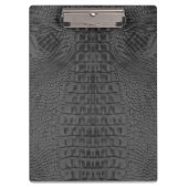 Schwarzes Krokodil-Leder  Klemmbrett (Vorderseite)