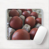 Schwarzes kupfernes Marans Ei Mousepad (Mit Mouse)