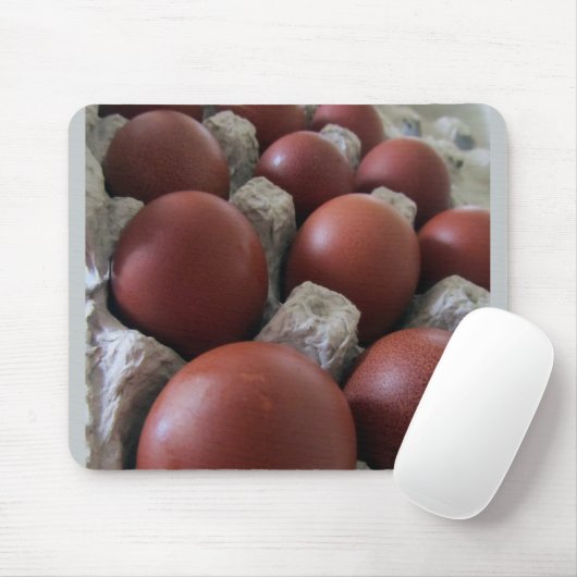 Schwarzes kupfernes Marans Ei Mousepad (Mit Mouse)