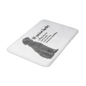 Schwarzes Lab Badematte (Schrägansicht)