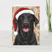 Schwarzes Lab-Christmas Feiertagskarte (Rückseite)
