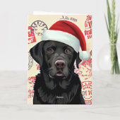 Schwarzes Lab-Christmas Feiertagskarte (Rückseite)