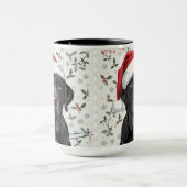 Schwarzes Lab Christmas Tasse (Zentrum)