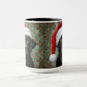 Schwarzes Lab Christmas Tasse (Zentrum)