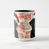 Schwarzes Lab Christmas Tasse (Zentrum)