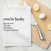 Schwarzes Lab Geschirrtuch (Viertel Falte)