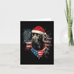 Schwarzes Lab Labrador Vintage Santa Weihnachten P Karte