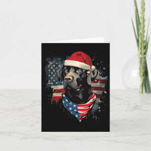 Schwarzes Lab Labrador Vintage Santa Weihnachten P Karte