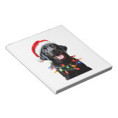 Schwarzes Lab Labrador Weihnachtsbaum Licht Pyjama Notizblock (angewinkelt)