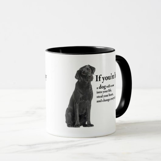 Schwarzes Lab Tasse (VorderseiteRechts)
