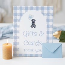 Schwarzes Lab Welpe Blau Baby Shower Geschenke und