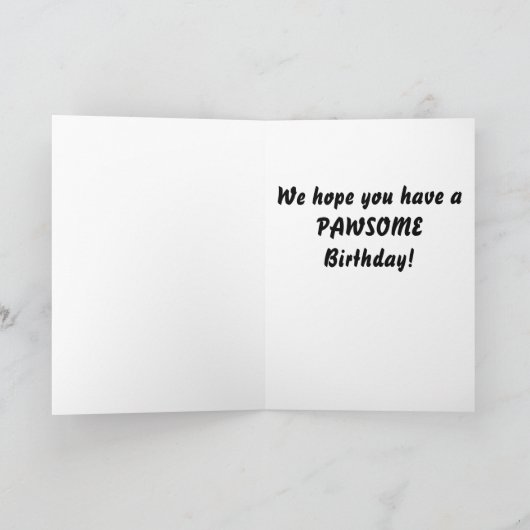 Schwarzes Labor Anpassbare Pawsome Birthday Card R Karte (Innenseite)