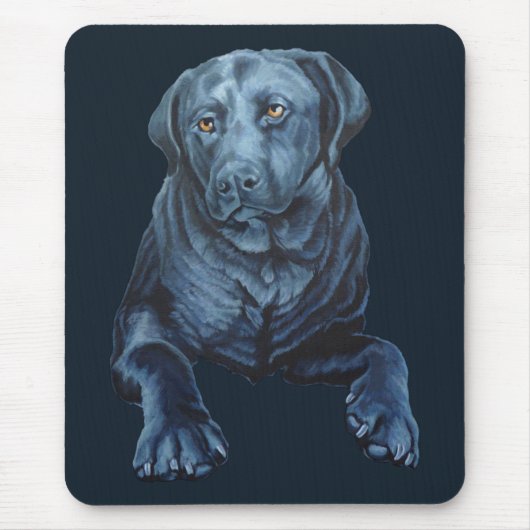 Schwarzes Labor Art Mousepad Labrador Retriever Do (Vorne)