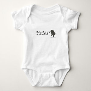 schwarzes Labor Baby Strampler