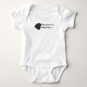 schwarzes Labor Baby Strampler