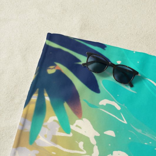 Schwarzes Labor Beach Days Handtuch (Beispiel)